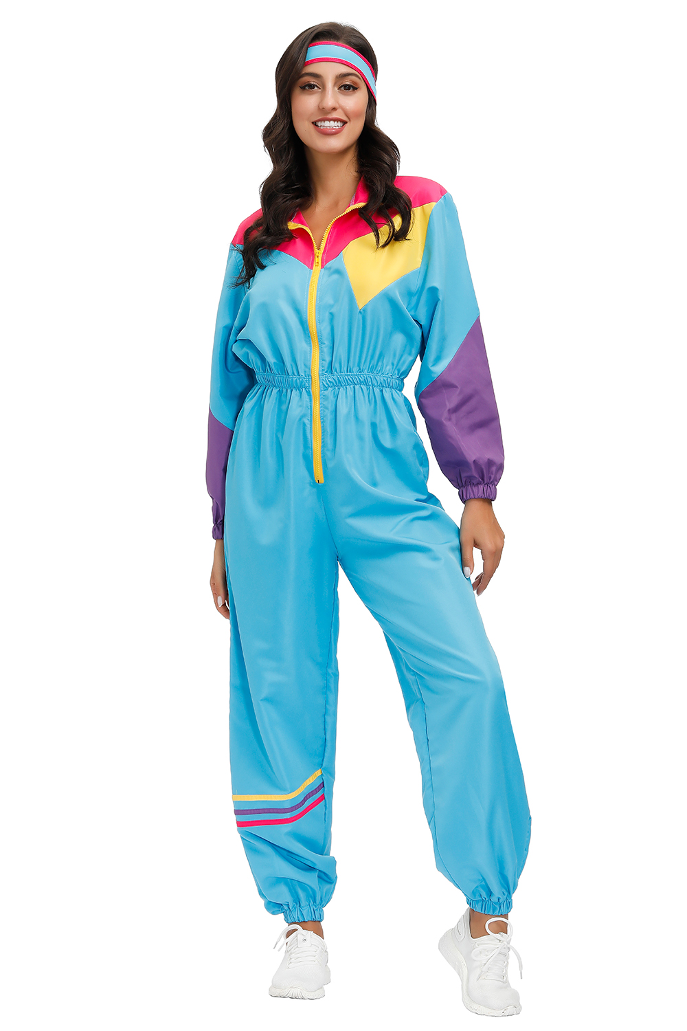 Womens 2 Pc Awesome 80s Ski Suit Costume